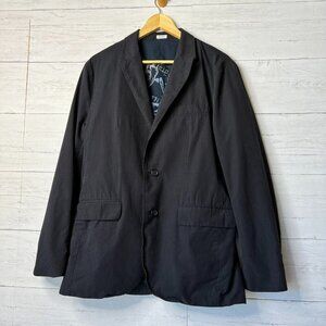 Calvin Klein Blazer Mens Size Medium Dark Gray Pinstriped 100% Cotton Business